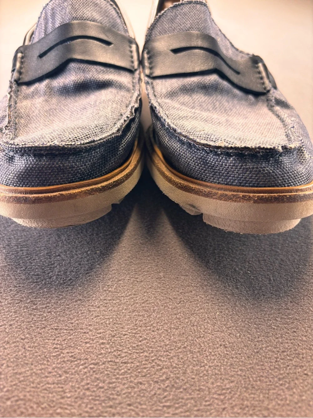 Donald Pliner Jimmy Slip-On Boat Penny Nylon Leather Loafers